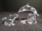 Pair of Swarovski crystal Dolphins. Hand signed by the artist Anton Hirzinger.