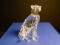 Swarovski crystal Cheetah, Var 1. Hand signed by the artist Michael Stamey.
