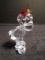 Swarovski crystal Stork with 2 Babies, part of the 
