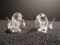 Pair of Swarovski crystal Dachshund's.