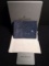 Daniel Swarovski Minuit Black Satin Envelope style clutch with Light Sapphire crystals.