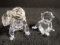 Pair of Swarovski crystal Gorillas.