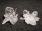 Pair of Swarovski crystal Snails.