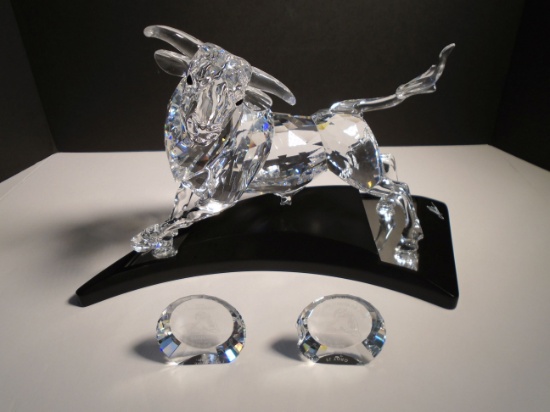 "The Clear Bull" Swarovski crystal. Limited Designer Edition # 3480/10,000