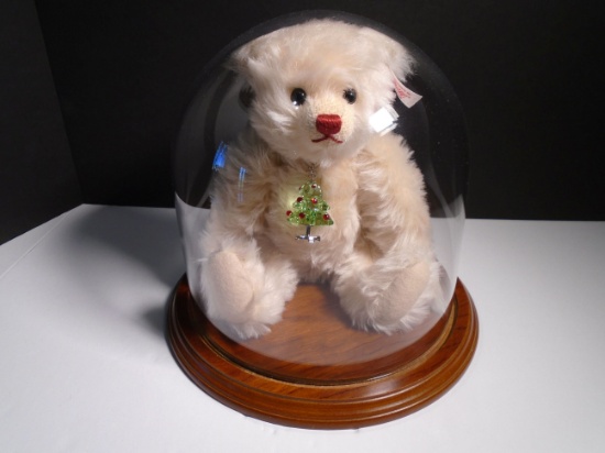 Steiff Articulated Bear with Swarovski snowflake shaped crystal ornament