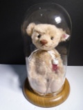Steiff Articulated Bear with Swarovski Christmas stocking shaped crystal ornament