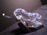 Swarovski crystal Panther with black granite base.