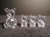 Collection of 4 Swarovski crystal Bears.