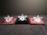 Collection of 3 Swarovski crystal Orchids.
