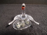 Swarovski crystal Swan Family.