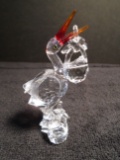 Swarovski crystal Stork with 2 Babies, part of the 
