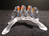 Swarovski crystal Baby Lovebirds. Part of the 