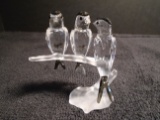 Swarovski crystal Swallows. Part of the 