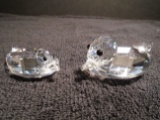 Swarovski crystal Ducks.