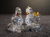 Swarovski crystal Mandarin Ducks.  Part of the 