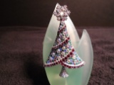 Swarovski crystal Rockefeller Christmas Tree Brooch/Pin.