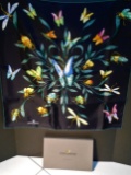 Daniel Swarovski Black Silk Scarf with bugs.