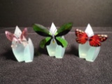Swarovski crystal collection of 3 Butterflies