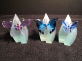 Swarovski crystal collection of 3 Butterflies.