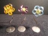 Collection of Swarovski crystal Flowers.