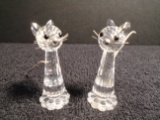 Pair of Swarovski crystal Large Cat's.