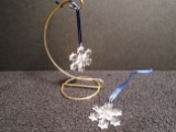 Pair of Swarovski crystal Little Star Christmas Ornaments.