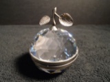 Swarovski crystal Rhodium Large Apple Photo Stand.