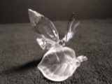 Swarovski crystal Butterfly On A Leaf.