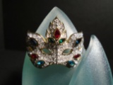 Swarovski crystal Mask Pin/Brooch.