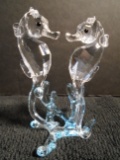 Swarovski crystal Sea Horses.