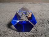 Swarovski crystal Bermuda Blue Octron Paperweight.