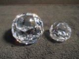Pair of Swarovski crystal Paperweights. 