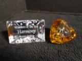 Pair of Swarovski crystal Paperweights. 