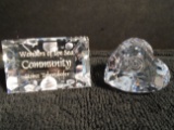 Pair of Swarovski crystal Paperweights. 