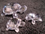 Collection of Swarovski crystal Tortoises.