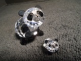 Pair of Swarovski crystal Panda's.
