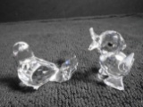 Pair of Swarovski crystal birds