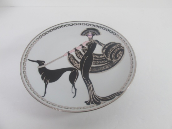 Franklin Mint House of Erte Collectible Porcelain Plate "Symphony in Black"