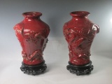 Chinese Porcelain Dragon Vases