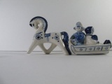Gzhel Blue & White Porcelain Figurine
