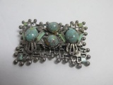 Indian Tribal Arts Vintage Green Brooch