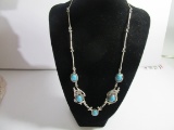 Sterling & Turquoise Native American Necklace