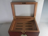 Vintage Inlaid Wooden Cigar Box