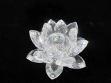 Vintage Swarovski Silver Crystal Small Small Water lily Candle Holder