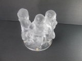 Lalique Three Graces Frosted Cherubs Figural Group