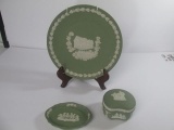 Wedgwood Green Jasperware Set