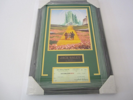 Jack Haley "Tin Man" Wizard of OZ Hand Signed Autographed Framed Check SGC Certified