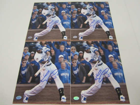 Lorenzo Cain Kansas City Royals signed autographed lot of 4 8x10 photos Certified Coa