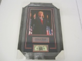 Donald Trump POTUS signed autographed Professionally Framed Dollar Bill with 11x14 Photo PAAS Coa