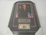 Donald Trump POTUS signed autographed framed cut signature with 11x14 photo Global Coa